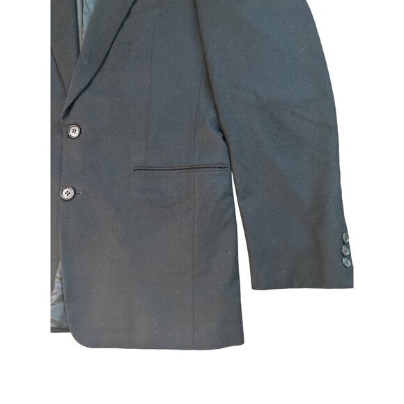 Hickey Freeman Barneys Black Blazer Jacket Sport Coat 40R Boardroom Wool Cashmer - Picture 5 of 11